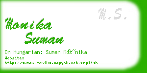 monika suman business card